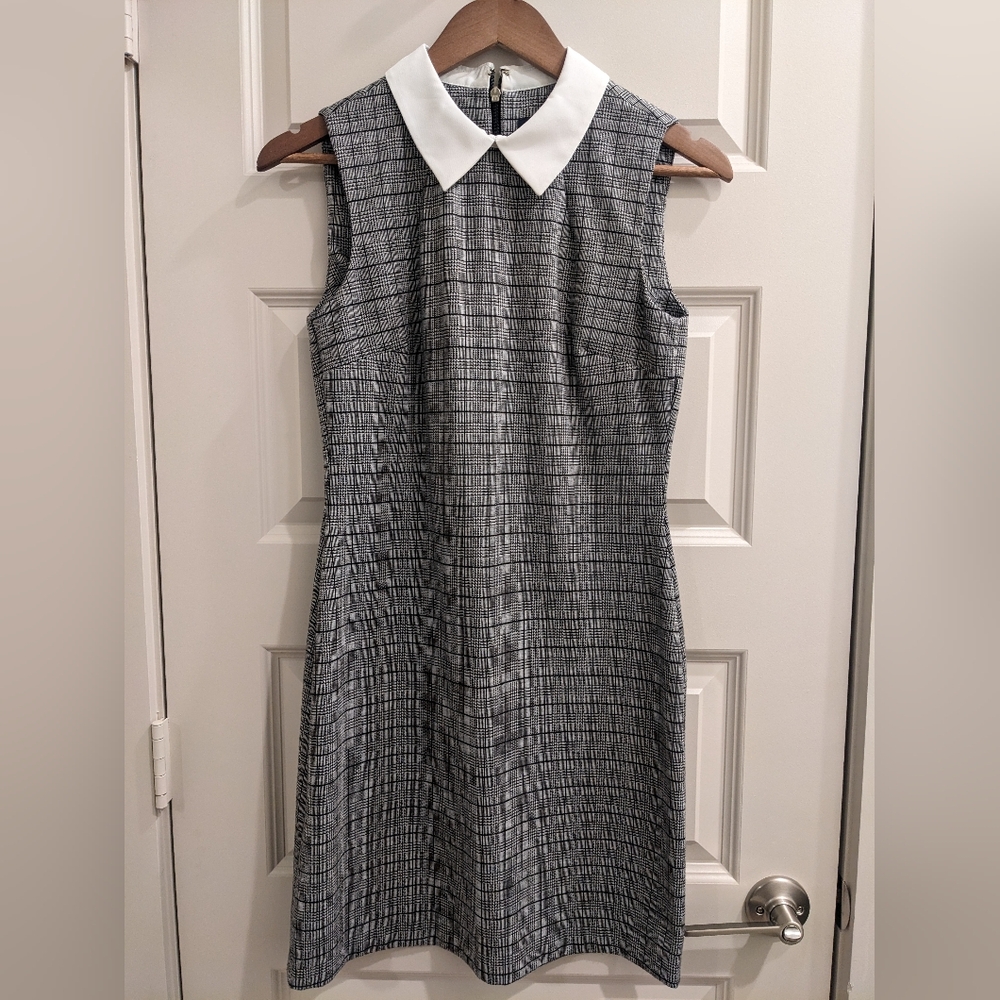 Tommy Hilfiger Women's Plaid Sleeveless Short Sheath Dress